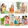 Children's Kid's Bento Lunch Food Boxes,Packed Lunchbox Food airtight Side dish Sealed Kitchen Storage Containers organizers