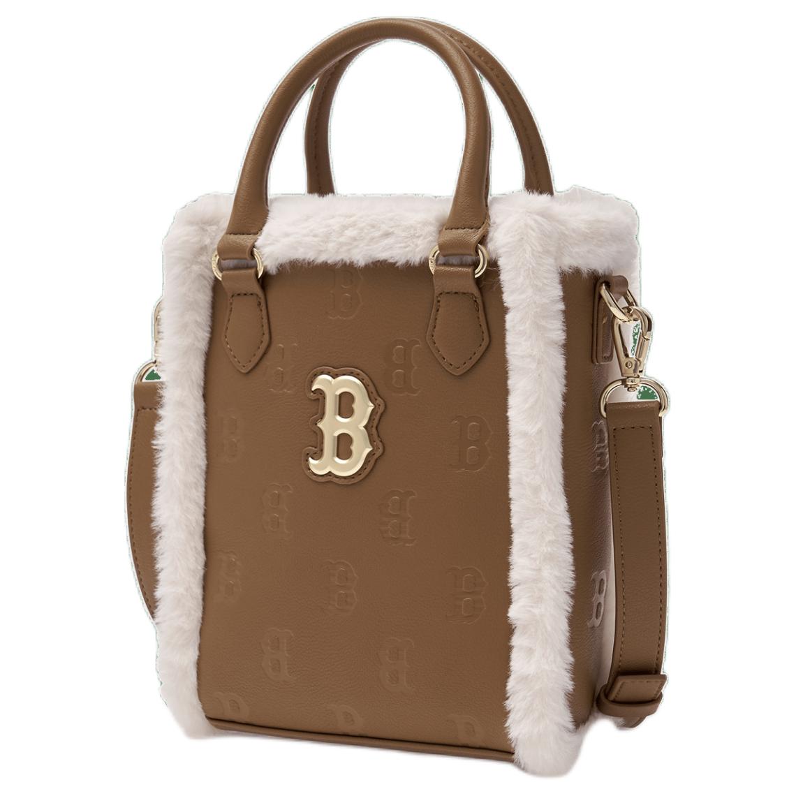 

MLB Monogram Vintage High-Quality Versatile Plush Shoulder Bag Unisex Shoulder Bag Brown 7ACRM0946-43CAS Beige,Mini