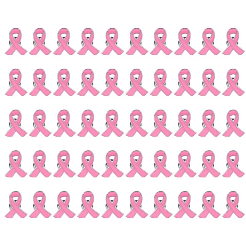 Band Pin, Pack of 50 Metal Awareness Lapel Pin Band Brooch Pin Hope Pin Enamel Jewellery Pin for Decoration