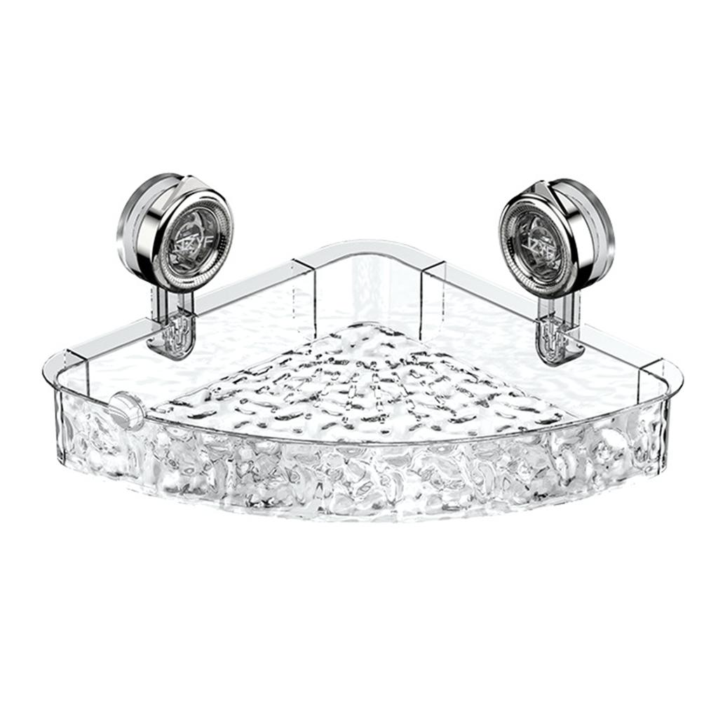 Simple Triangles/Rectangle Rack With Suction Cup Large Capacity Organizing Box For Shower Room