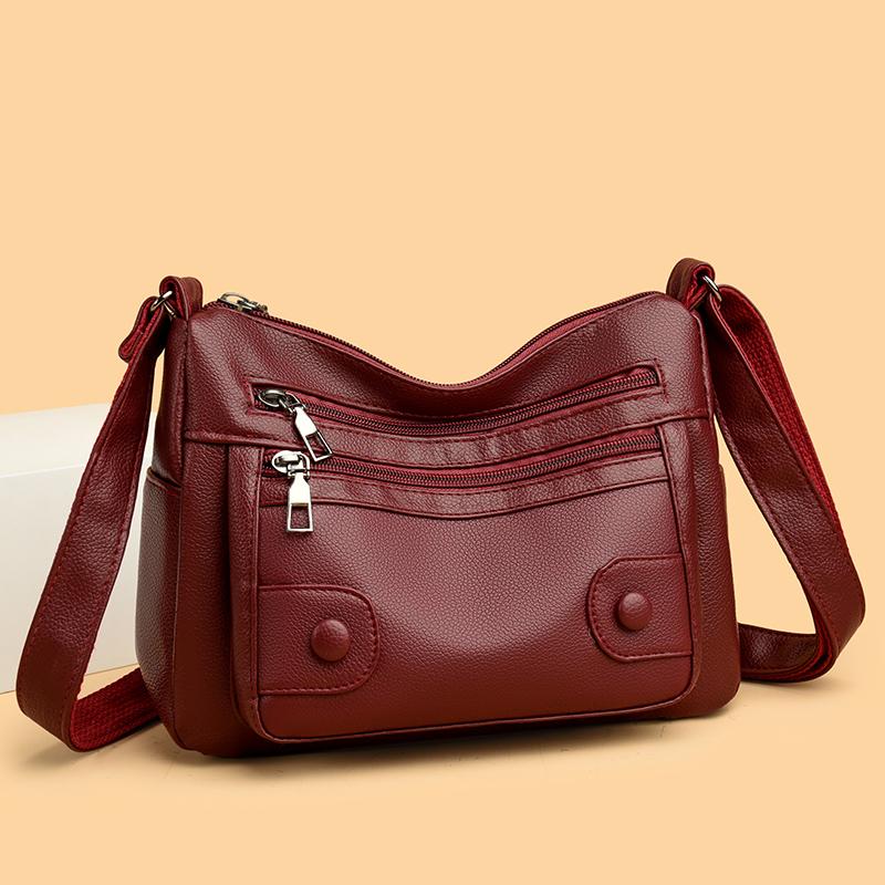 Large Capacity Women's Bag PU Shoulder Bag Mother Bag