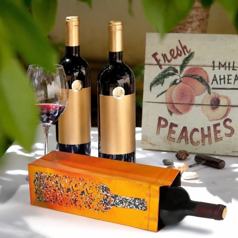 Portable Wine Carrier Bag 5×10×9cm Wine Gift Bag Reusable Bottle Packaging Bag for Wine Lovers