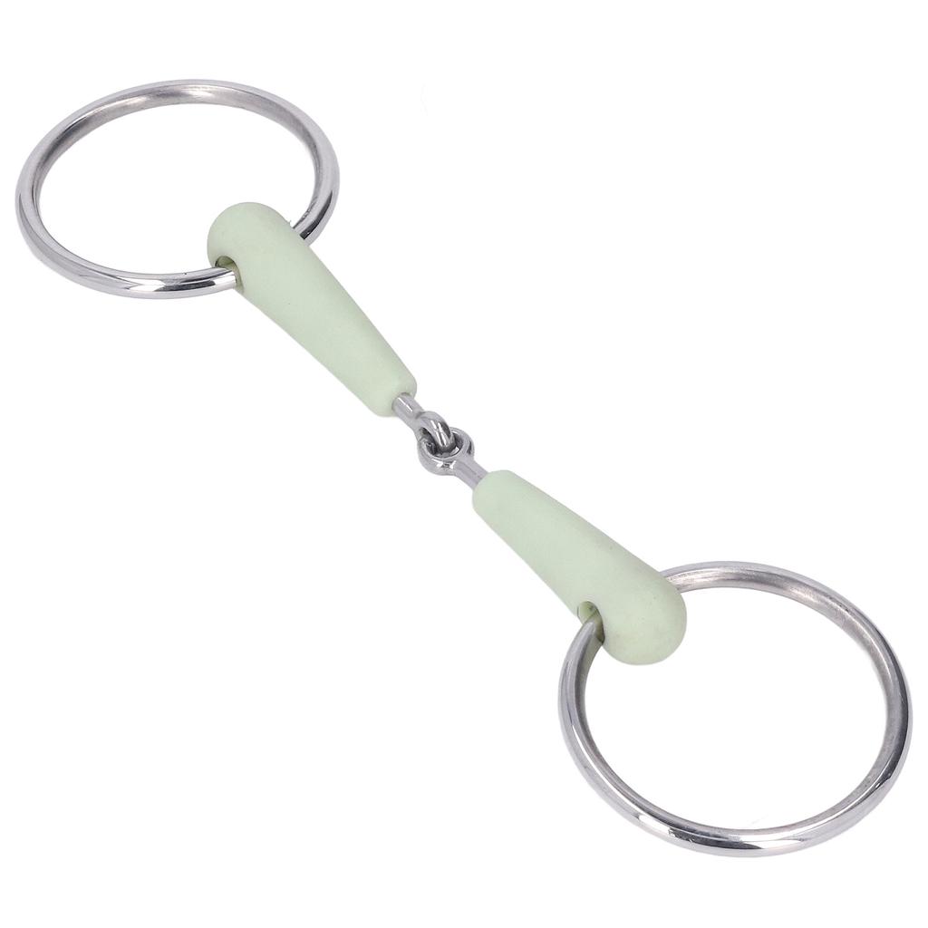 130mm Horse Mouth Snaffle with Chain Stainless Steel Horse Bit for Equestrian Training Equipment
