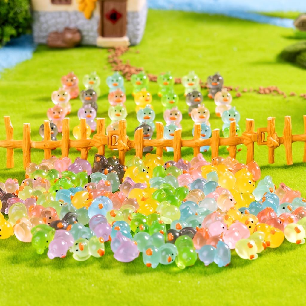 50Pc Luminous Waving Duck Figurines Glow-In-The-Dark Miniature Ducks For Christmas Easter Halloween Wedding Birthday Decor