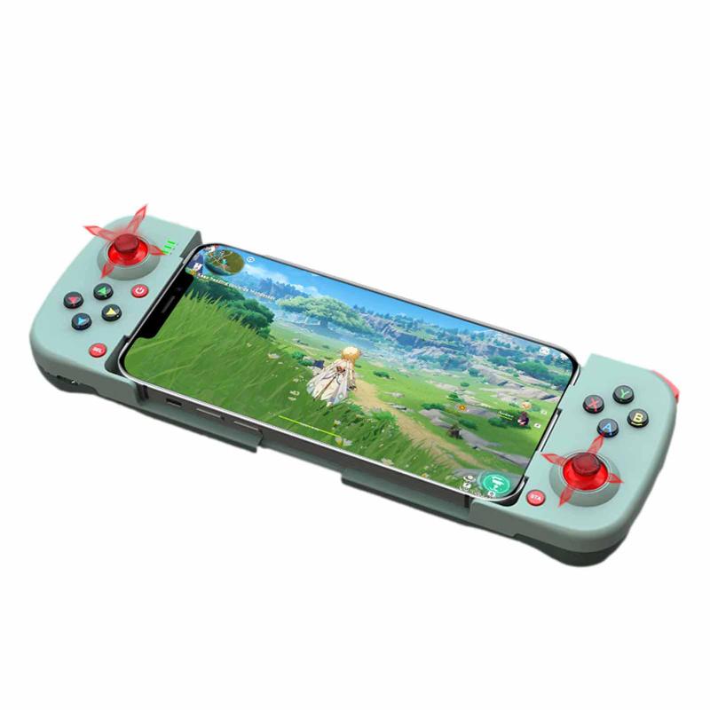 Controlador de juego inalámbrico Bluetooth, mango de juego móvil extensible, Compatible con
