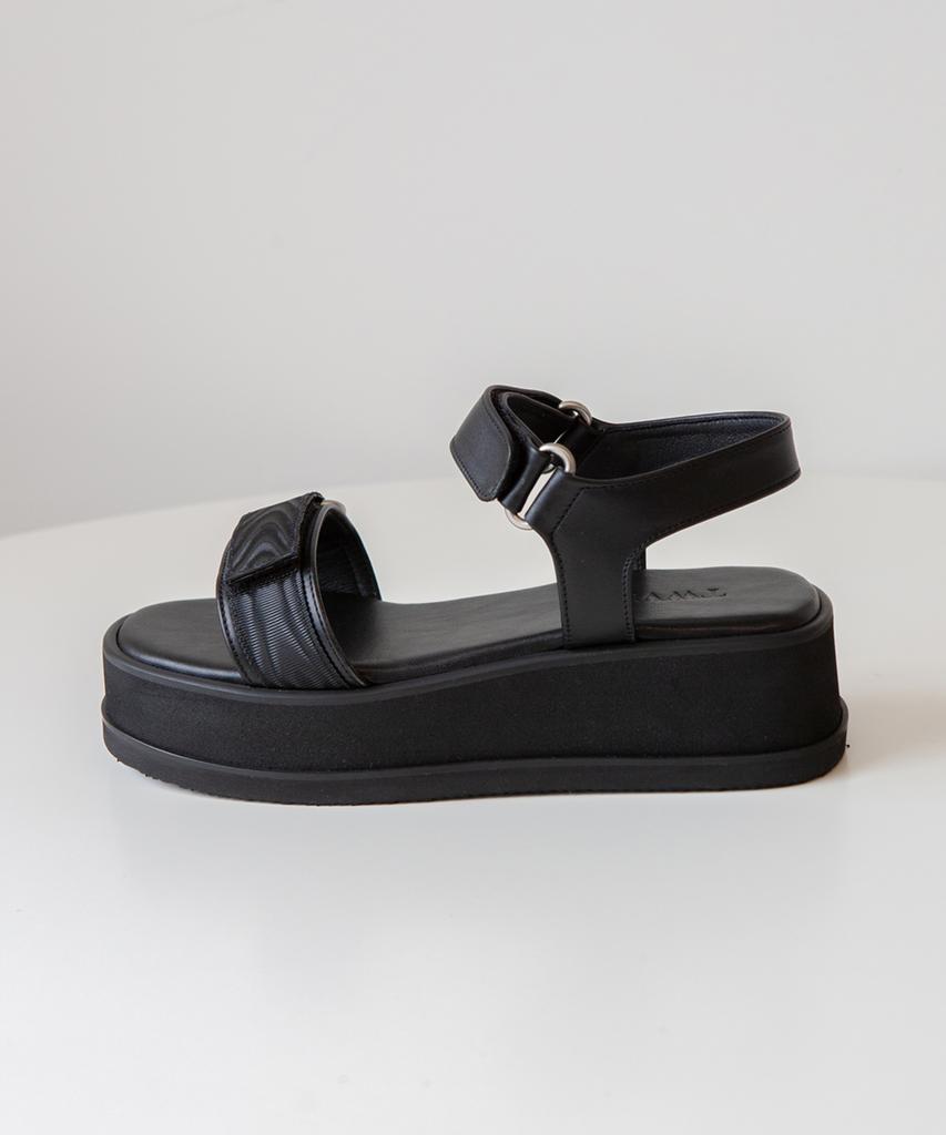 Twvp Muare Platform Sandals Black