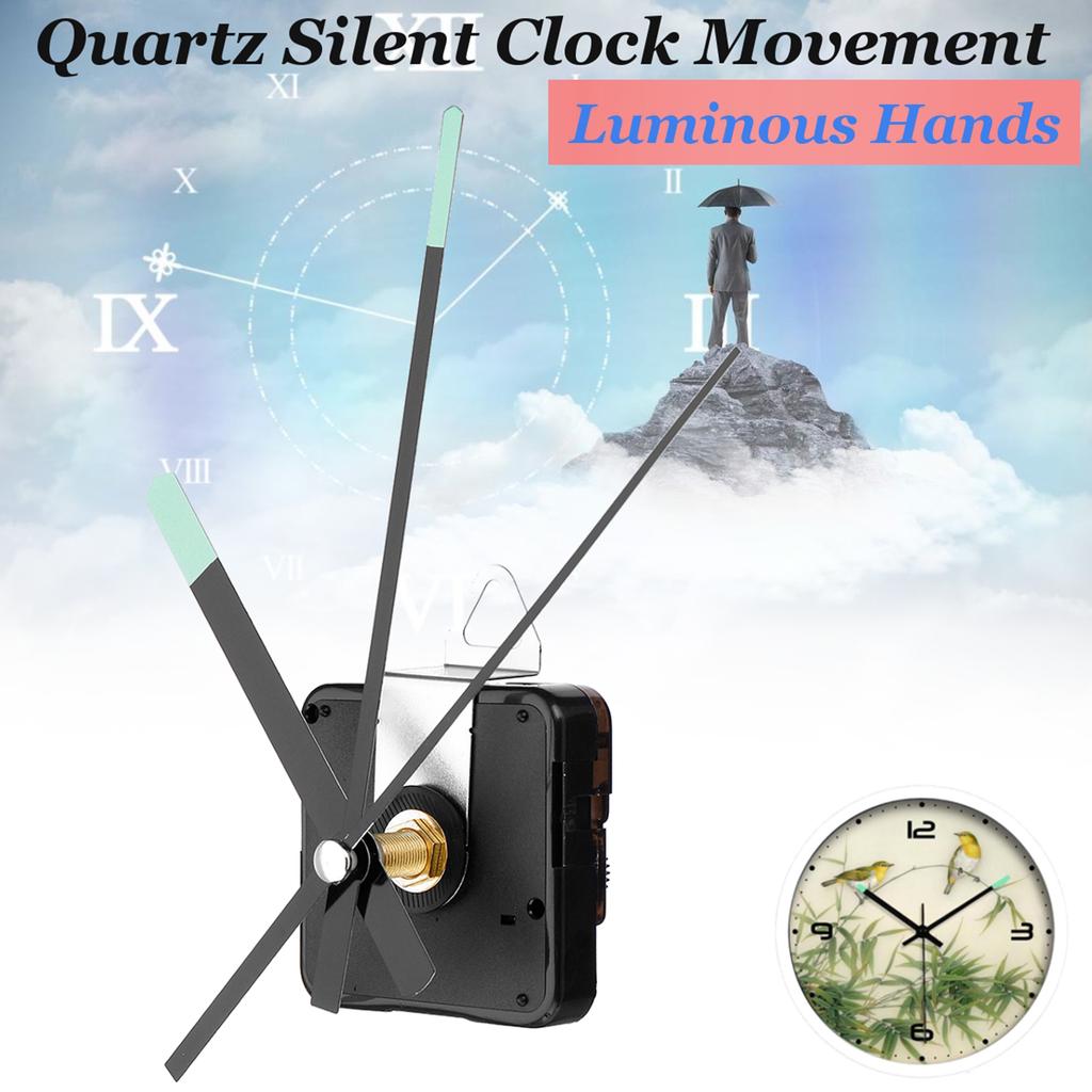 1 Set Silent Large Wall Quartz Clock Movement Mechanism Black & Red