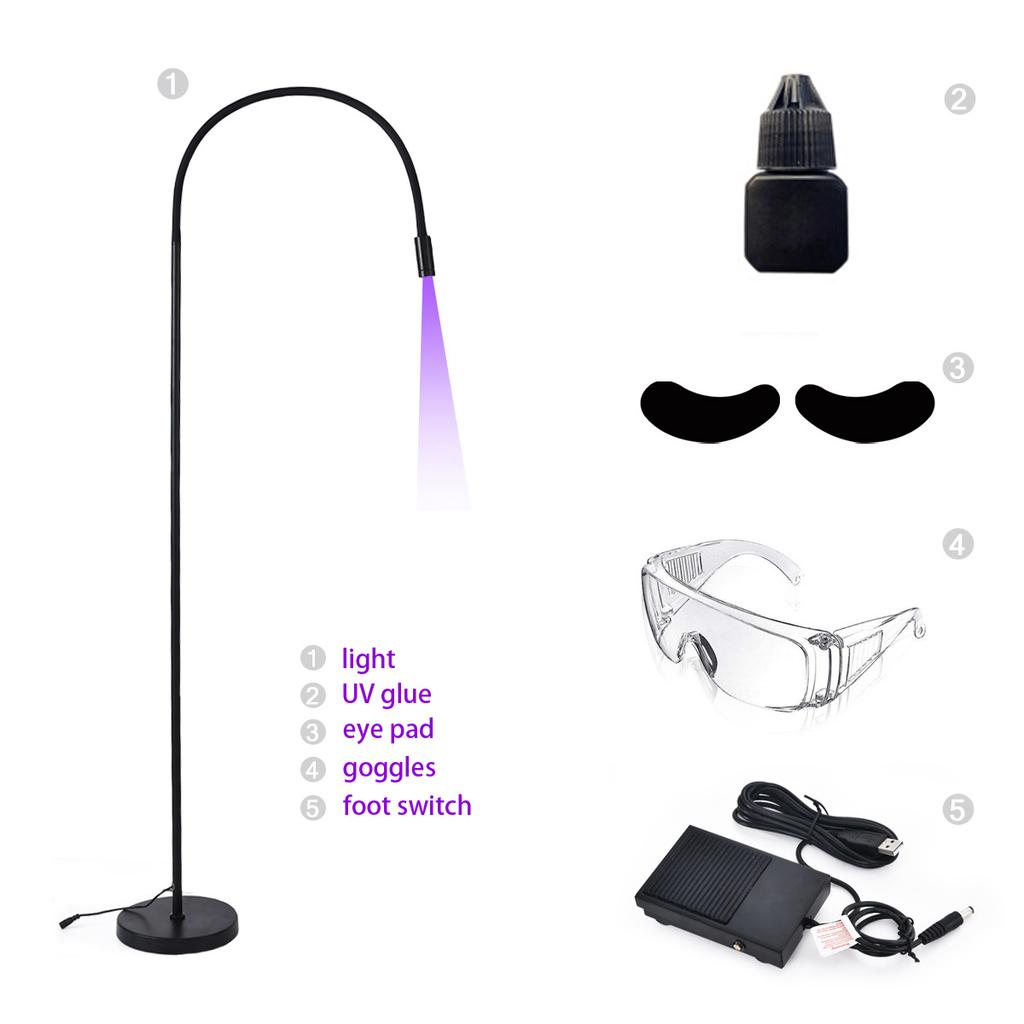 Floor Adjustable UV Eyelash Grafting Lamp Nail Drying Lamp Beauty Nail Special Lamp Beautiful Eyelash Extension Glue UV Curing