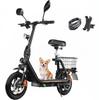 Ciclomotor Elétrico TWOFISH M5PRO Homologado para Rua, 500W 48V 13Ah, Pneus 12'', IPX4, Display LCD, Espelhos Retrovisores, Amortecimento para Adultos