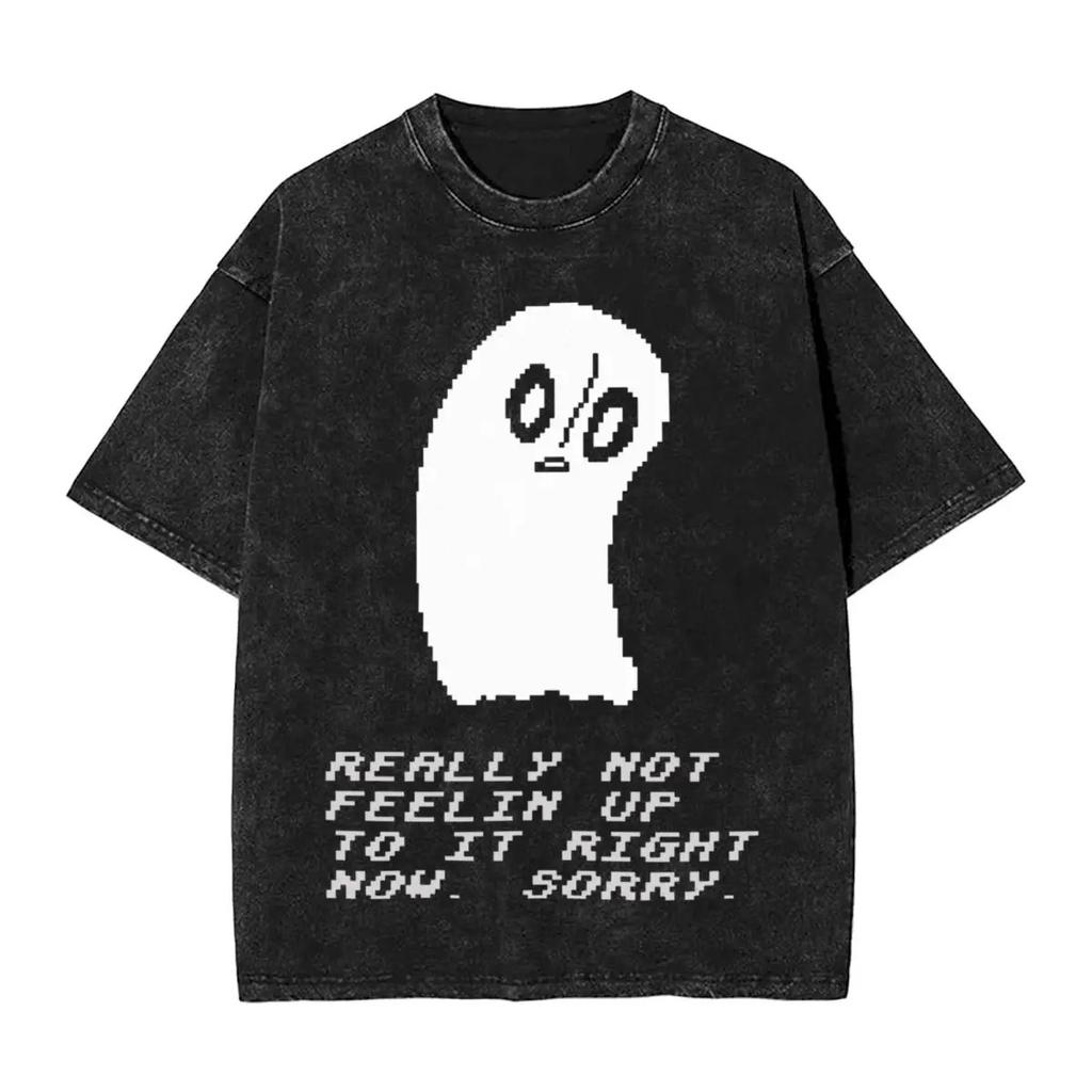 Hot Sale PS Game Undertale Sans Papyrus Graphic Print Vintage Washed TShirt Men Women Cotton Fashion Summer Tee Oversized Top