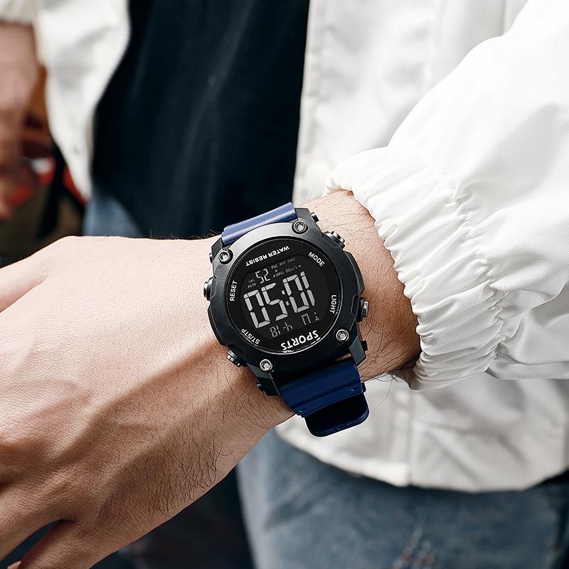 LED Digital Sports Watch: Multifunctional Alarm, Timer, Waterproof for Students & Men