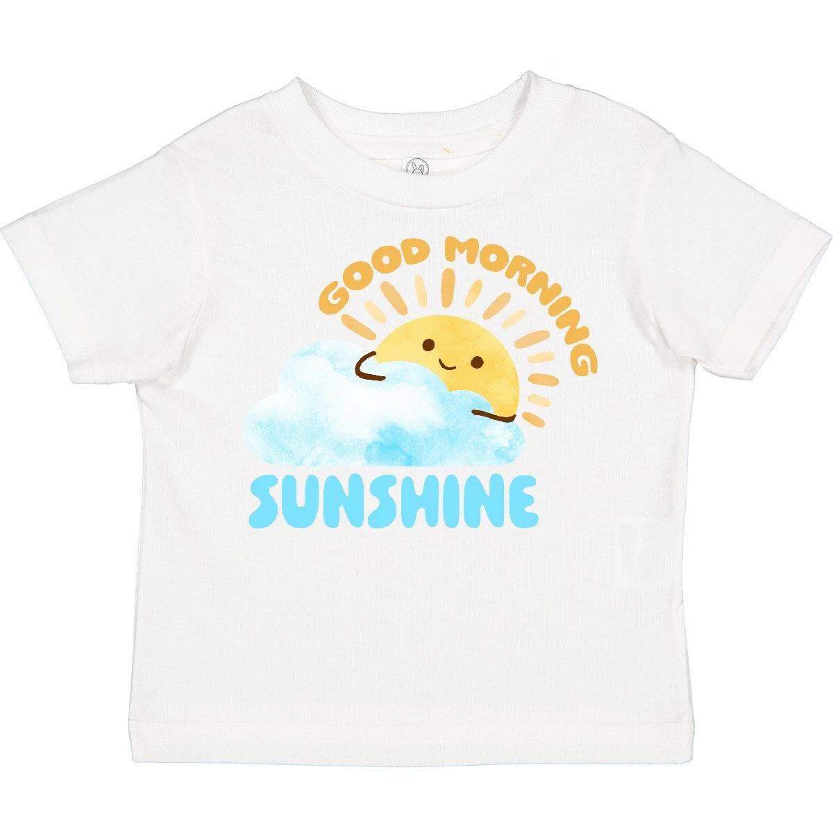 

Inktastic Good Morning Sunshine Toddler T-Shirt Sun Ray Of Sunny Sky Cloud Clods 110