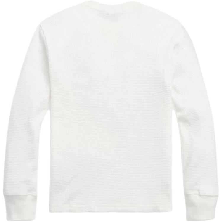 Polo Ralph Lauren Embroidered Waffle Crew Neck Long Sleeve Sweatshirt Men sweatshirt 710767967-001