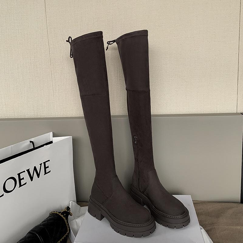 Boots Women's Thick-soled Small Over-knee Boots Big Tube Circumference High Boots