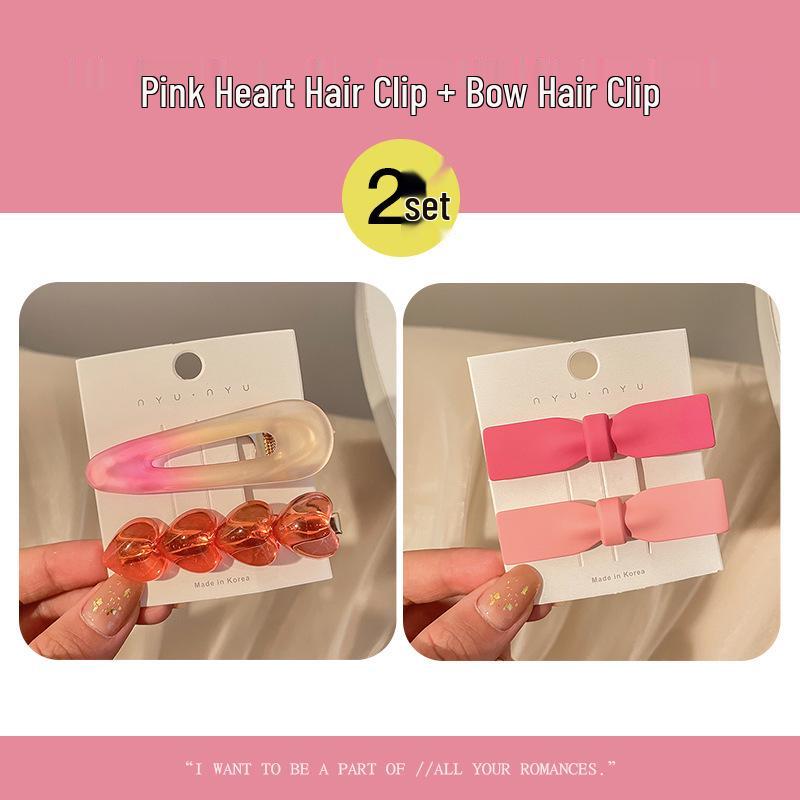 Pink Dopamine Hair Clip: Y2K Seamless Round Hairpin - Cute Small Side Clip for Women’s Bangs