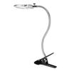 Lupa de Fixação 2X e 6X Lente Dupla Mangueira Flexível 2 LEDs Lupa de Clip com Luz