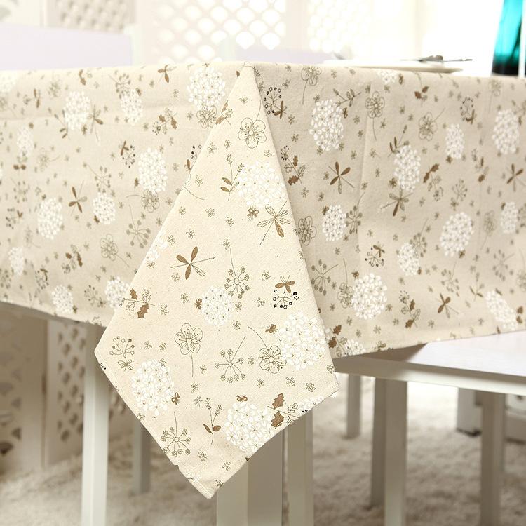 Zakka Polyester Cotton White Dandelion Lace Tablecloth Coffee Table Tablecloth Table Cloth Cover Towel