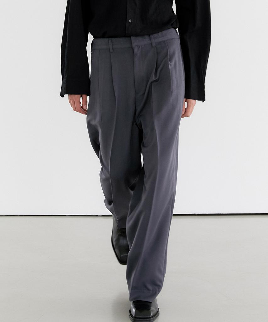 TRIP LE SENS Light Double-Pleated Wide Slacks_Beige