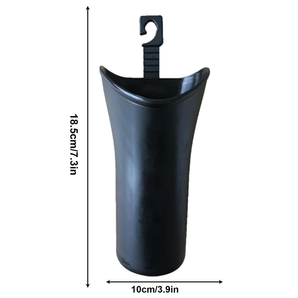 Multifunctional Car Umbrella Storage Bucket Black Plastic Holder with Hook Trash Box Universal Auto Storage Tools