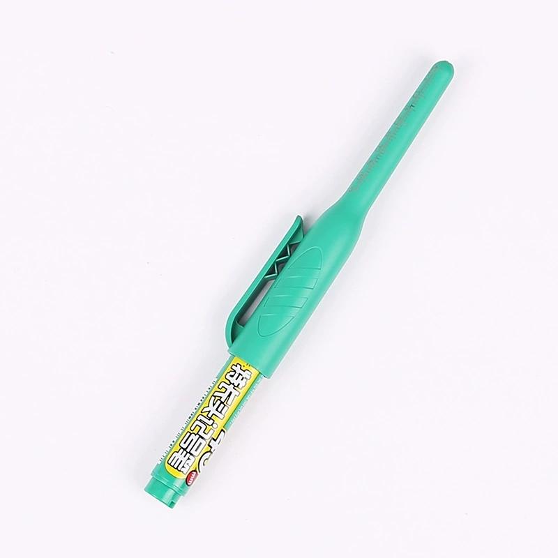 1Pcs 45Mm Extra-Long Nib Oil-Based Marker, Refillable, Black, For Deep Hole Line Marking On Wood, Tile, Construction Site