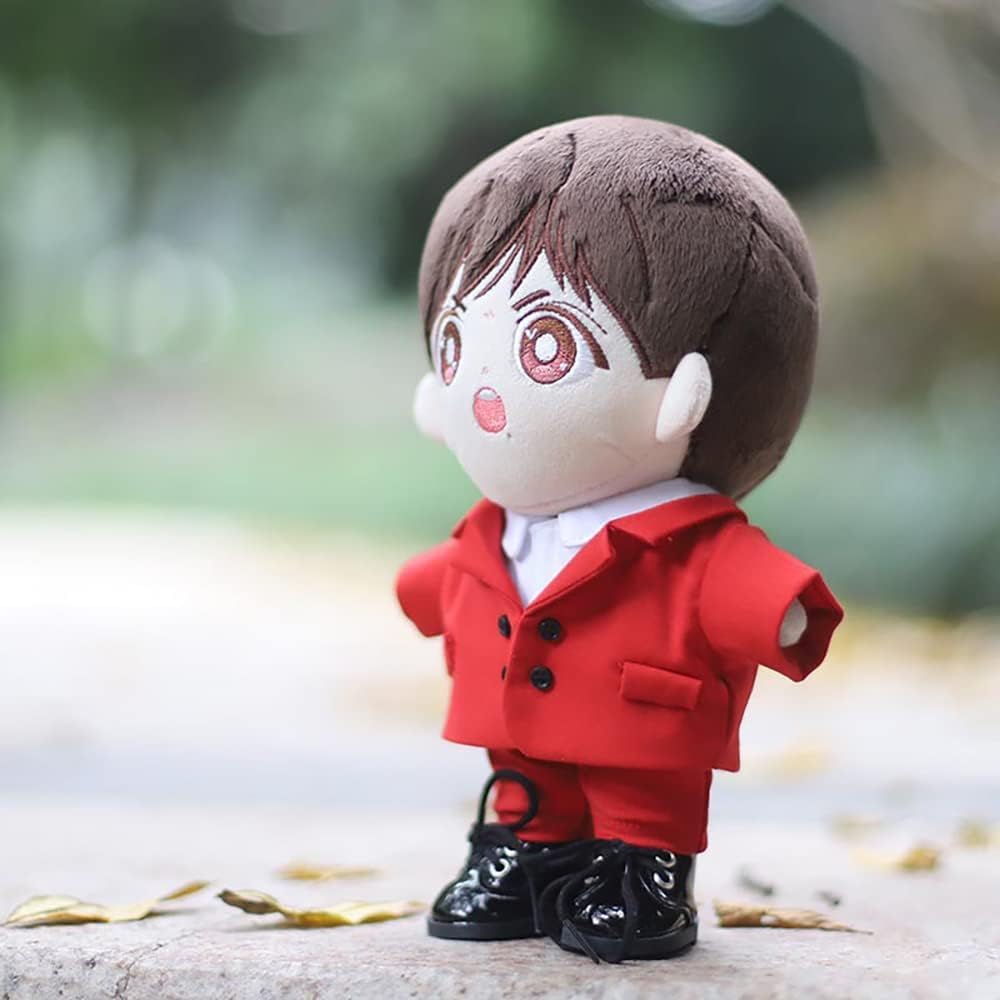 AXLUCE Plush Clothes - 15cm Plush Toy - Suit, Shirt, Tie, Bow Tie Doll (Gray)