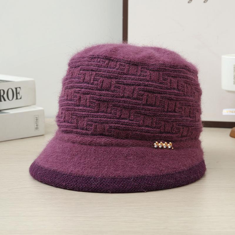 

Уличная флисовая теплая шапка, Шапка для пожилых женщин, Зимняя двойная теплая шапка с защитой ушей, Шерстяная шапка от холода, Вязаная шапка One Size