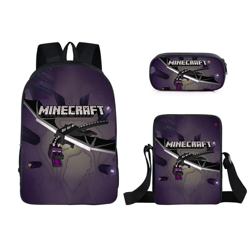 Minecraft Cartoon Game Character Printed Children Large Capacity Backpack