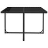 9 piece Garden Dining Set with Cushions Poly Rattan Black