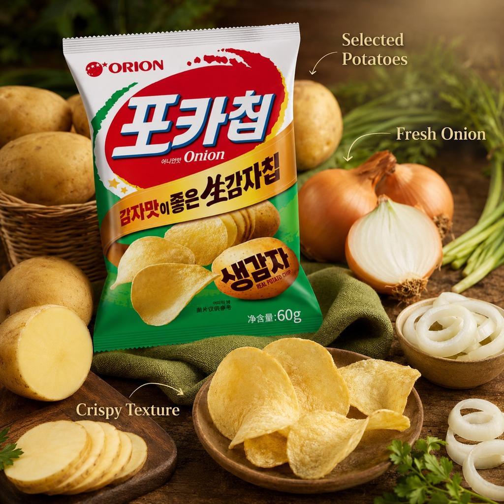 Orion Original‑Cut Potato Chips Onion Flavor 60g