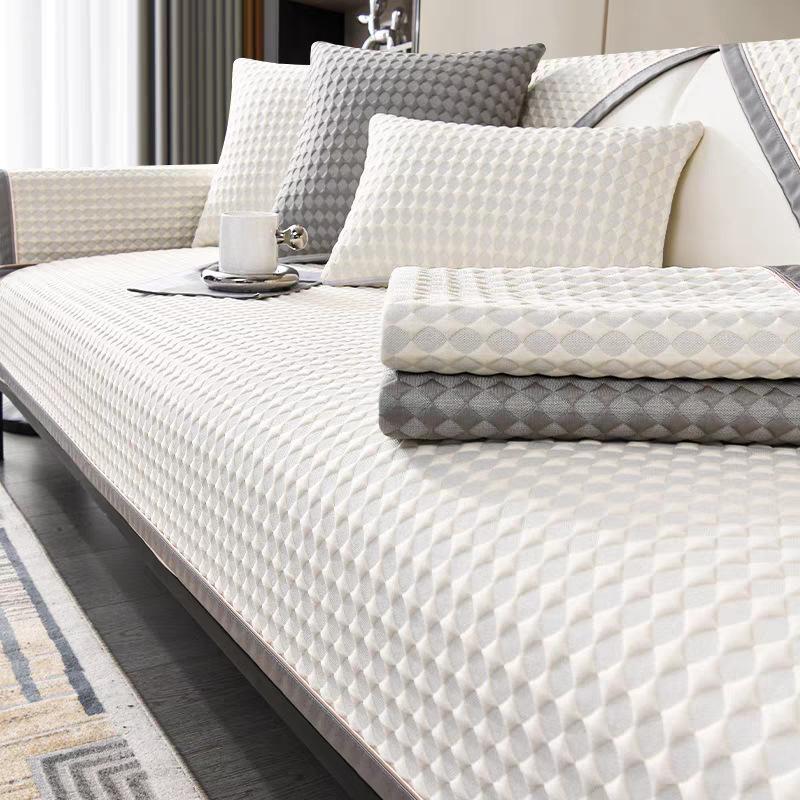 

Летняя ледяная шелковистая ткань из волокна, подушка для дивана - подходит для диванов разных размеров, защищает и украшает мебель, противоскользящий дизайн, подходит для домашних животных, всесезонное использование 90*160cm