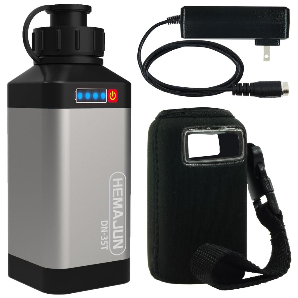 HEMAJUN 3500mAh Battery for Electric Compatible with Daiwa and Shimano Electric with Battery Level LED Fast and Dedicated Pouch Lithium-Ion Reels,