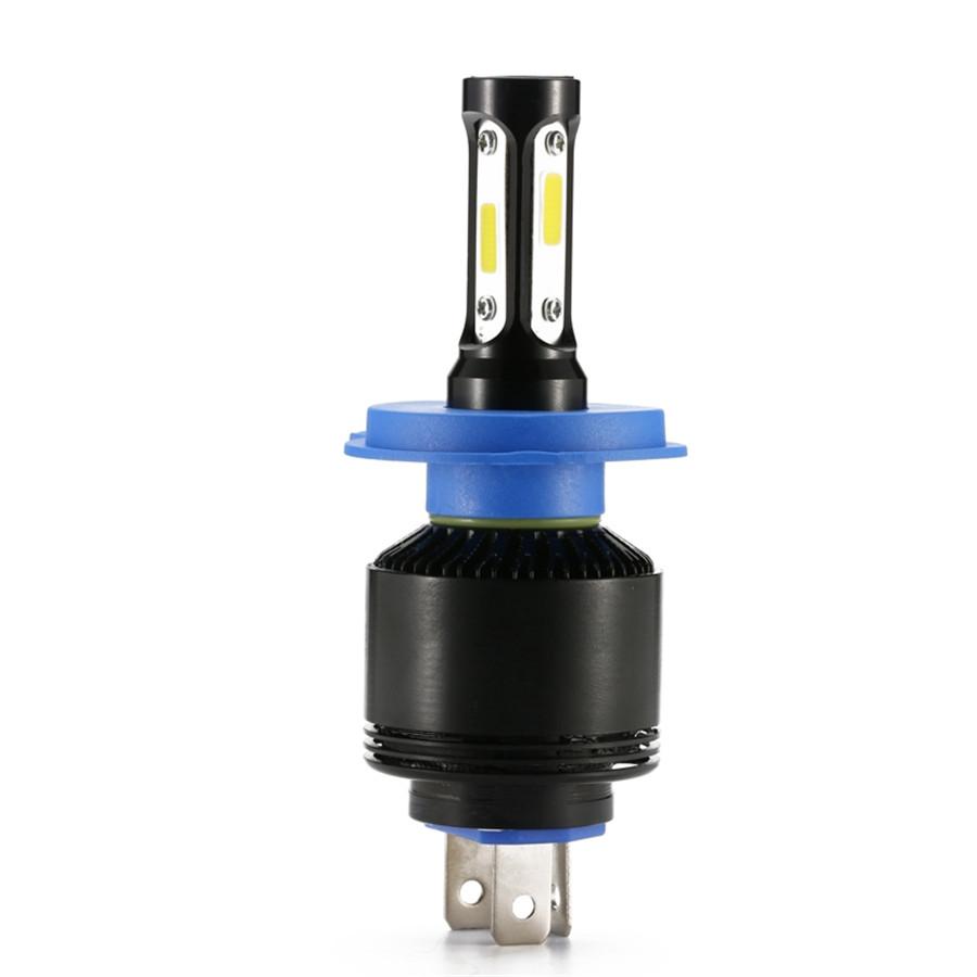 2Pcs 36W 12V/24V H4 8000LM White LED Headlight Kit COB Headlamp Light Bulb IP68