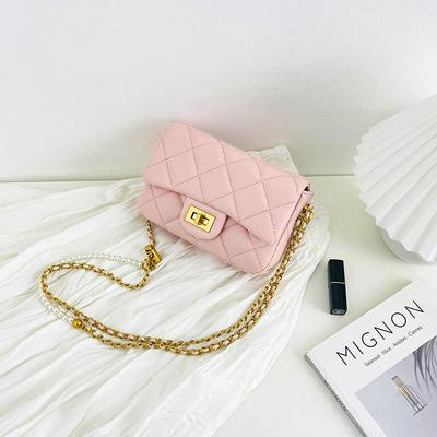Malá taška s výšivkou diamantovým vláknem pro ženy Sladká Nová Letní Řetízková Crossbody Taška Módní a Všestranná Jednoramenná Malá Čtvercová Taška
