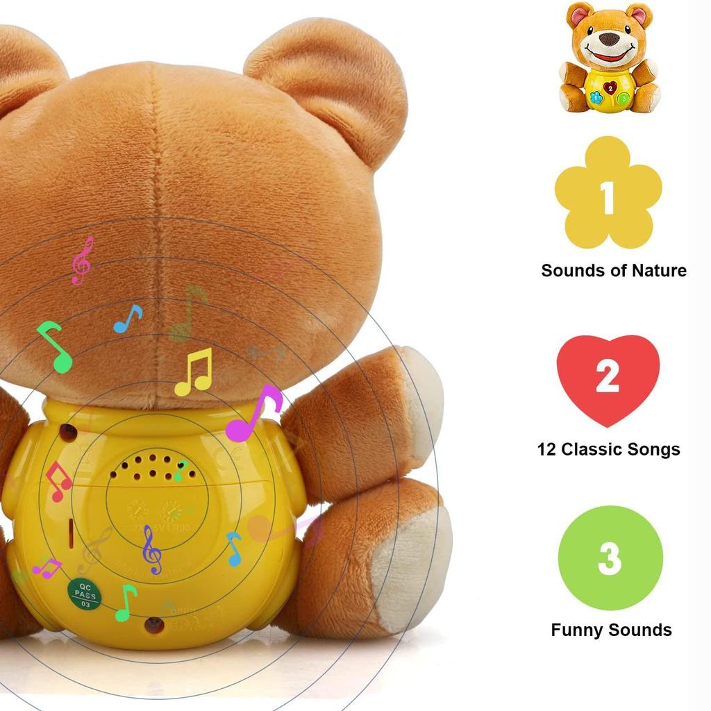 Brinquedos de pelúcia para bebês, elefantes de pelúcia, brinquedos musicais de pelúcia para bebês, brinquedos musicais, presentes para crianças de 0, 3, 6, 9, 12 meses