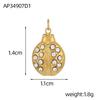 CARLIDANA Classic Stainless Steel Zircon White Shell Butterfly Charms Dragonfly Pendant for Children's Womens Jewelry Making