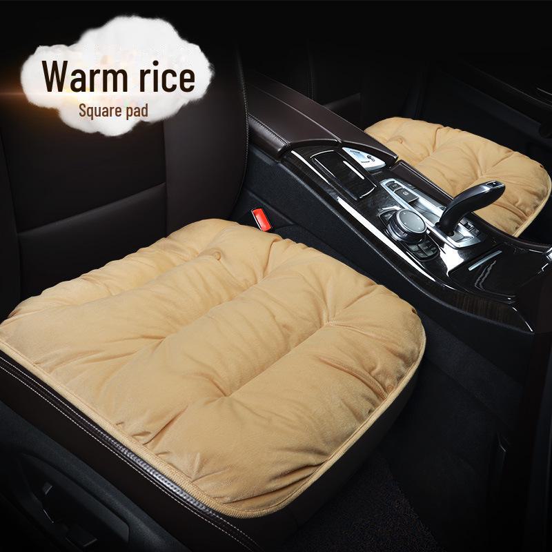 Pernă mică de flanel pentru scaun auto din trei piese pentru toate anotimpurile - pe jumătate înfășurată pentru vară, anti-alunecare și fără legare.