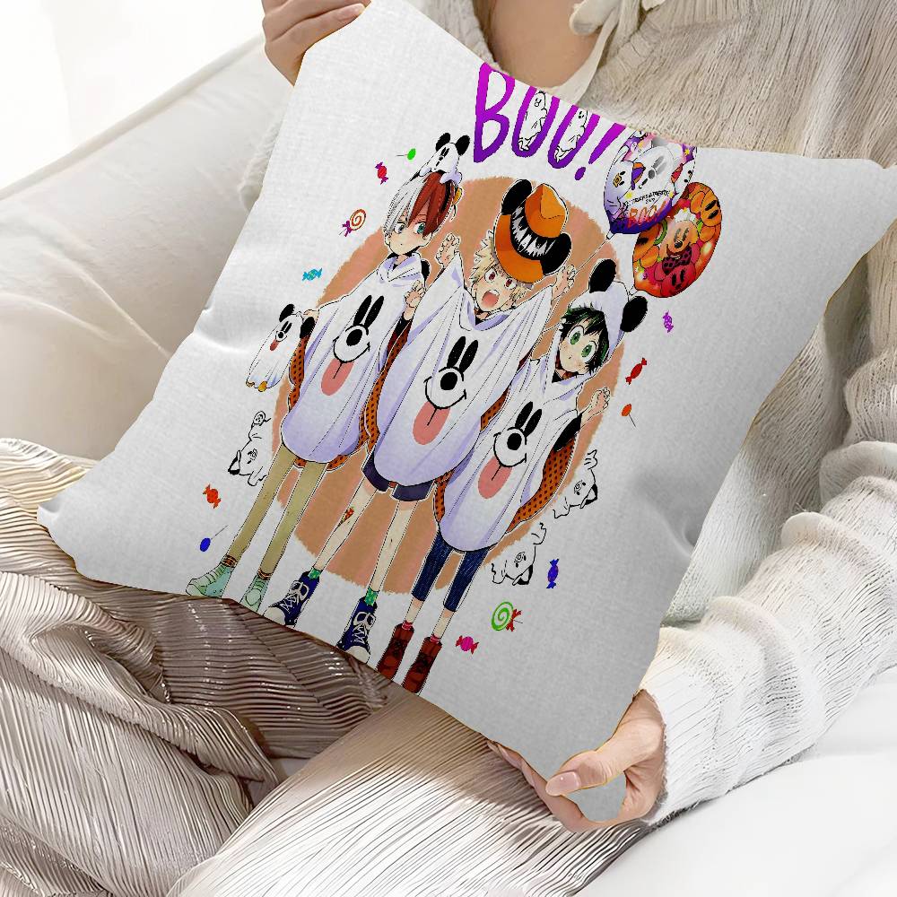 Anime M-My Hero Academia Cushion Cover Polyester Sofa Cushions Decorative Throw Pillows Home Decoration Pillowcover
