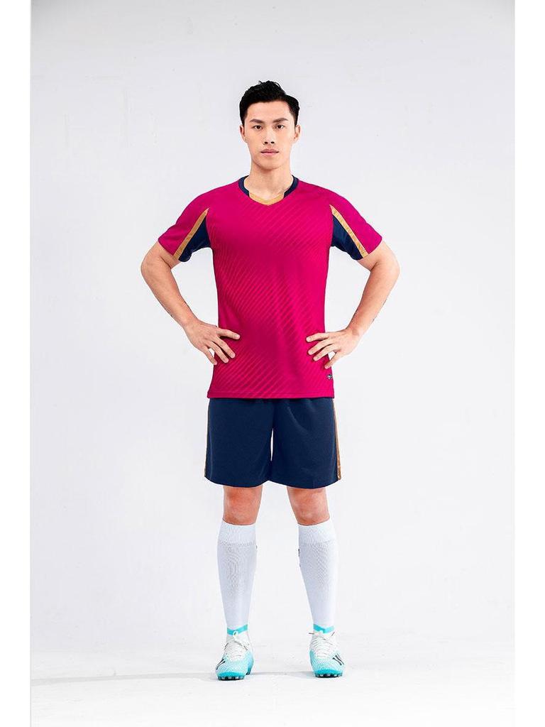 Unisex bedruckter Fußballteam-Trainingsanzug - für Erwachsene & Kinder, kurzärmelig, atmungsaktives Material