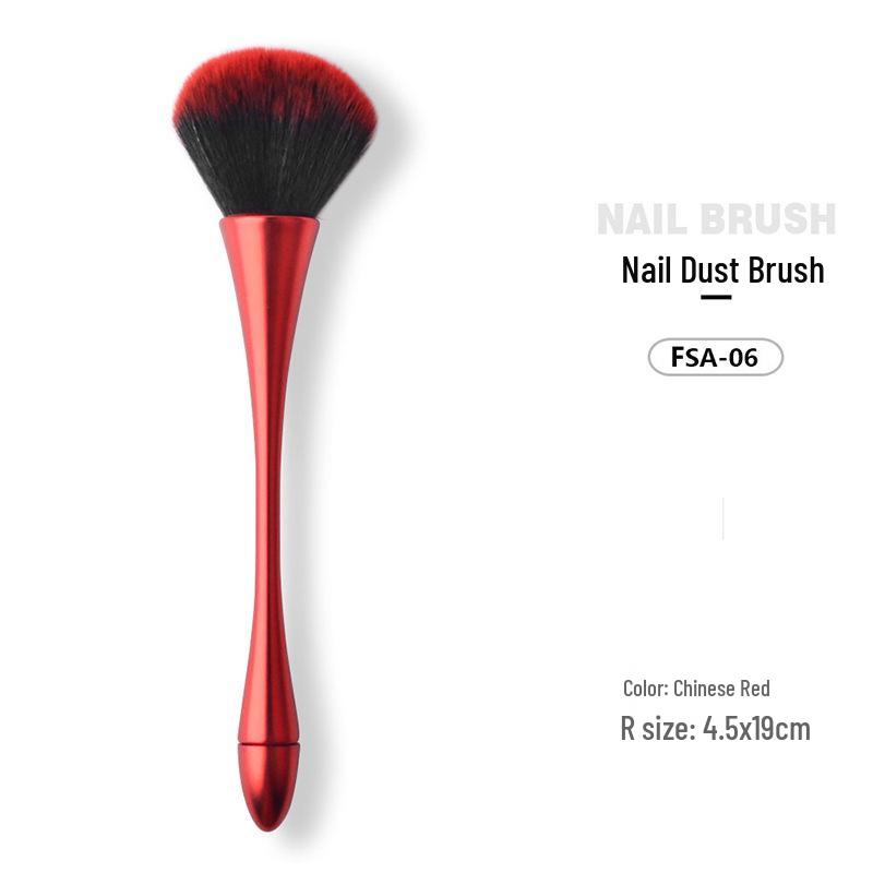 Nail & Blush Powder Brush Set: Nail Dust Brush, Influencer Loose Powder Brush, Small Waist Blush Brush