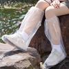 YOUAO Thickened White High-Top Disposable Rain Shoe Covers