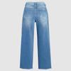Ladies' Jeans Trend Casual Fashion Straight Leg Wide Leg Mid Waist Casual Fringed Denim Cropped Pants