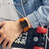 Sanda Waterproof Sports Alarm Watch - Multifunctional Square Electronic Timepiece for Students & Parties