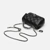 Small Square Crossbody Bag Women PU Leather Chain Strap Handbag With Rhombus Quilted Design