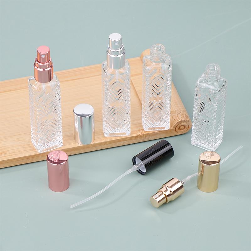 Flacon de parfum 12 ml en verre vaporisateur en aluminium tête de pulvérisateur de brume distributeur de parfum flacon presse bouteille vide voyage