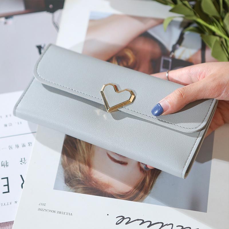 Luxury Love Heart Wallets Women Long Wallets Purses for Ladies Girl Money Pocket Card Holder Female Wallets Phone Clutch Bag