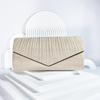 Pleated Glitter Evening Clutch - Bridal, Prom & Party Bag