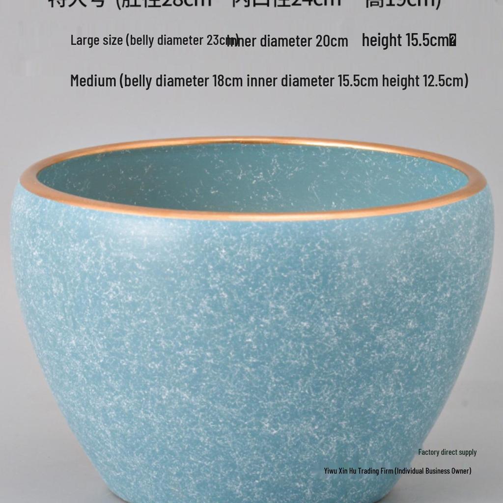 Extra Großer Nordischer Keramik-Blumentopf für Innen- und Balkongebrauch - Perfekt für Orchideen, Sukkulenten und Bonsai