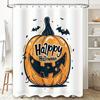 Halloween pumpkin shower curtain Halloween-themed bathroom decor Happy Halloween waterproof curtains for home decoration