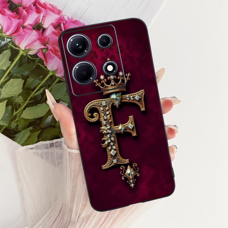 Per Custodia Infinix Note 30i X6716 Note 30 VIP Corona Fredda Lettere Cover Custodia Morbida in TPU Per Infinix Note 30 Pro Note30 4G Guscio