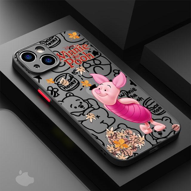 Winnie The Pooh Phone Case for Apple iPhone 15 16 Pro XS Max 13 14 Plus XR SE 7 8 12 11 Pro plus Matte